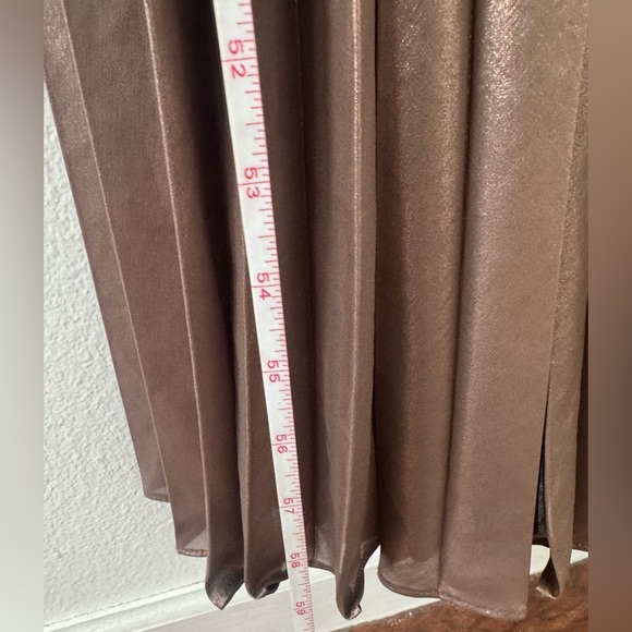 Antonio Melani Zaira Chiffon Evening Dress Metallic Empire Waist Pleats NWT 6 - Picture 8 of 13